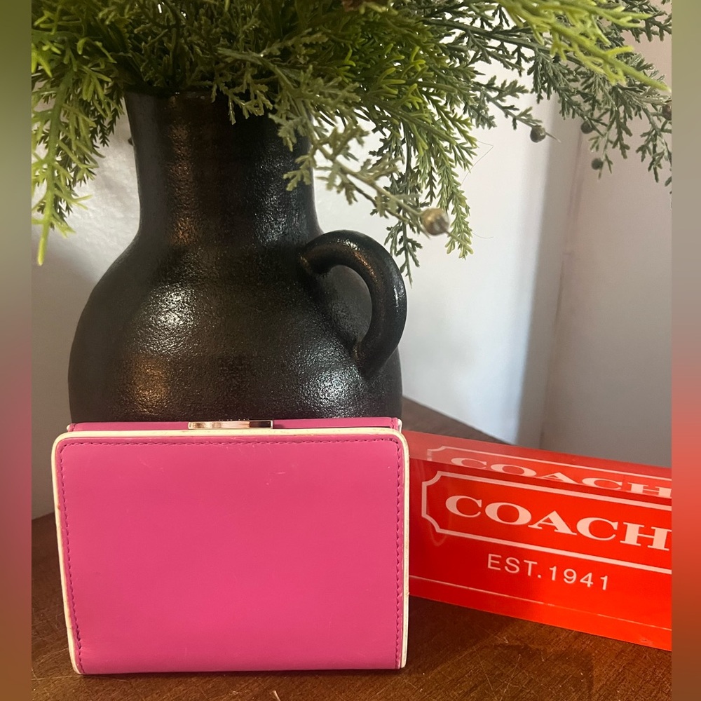Coach Vintage Pink Fold-Over French Purse Wallet - Picture 2 of 14